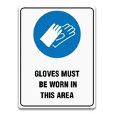 LOVES MUST BE WORN IN THIS AREA MANDATORY SIGN